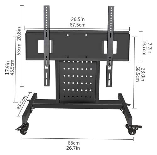 Soporte móvil para TV base con ruedas y ajuste miniatura 2