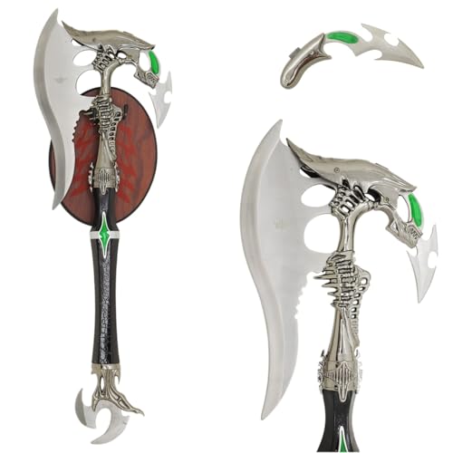 Ace Martial Arts Supply Alien Warrior Fantasy Battle Axe w/Dagger & Plaque New