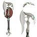 Alien Warrior Fantasy Battle Axe w/ Dagger & Plaque New
