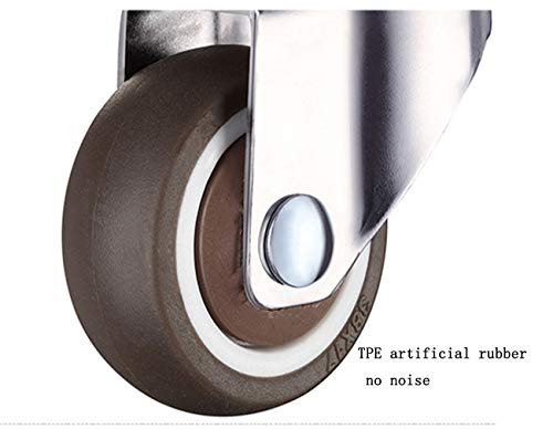 Casters Swivel Universal Wheel Office Chair Wheel 5pcs Rubber Casters for Furniture Computer Chair Table Trolley Bed Workbench Castor Heavy Duty Fitting