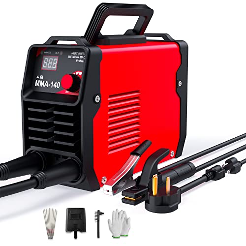TTiiiiii 140Amp MMA Welder, 110/220V Stick Welder Dual Voltage ARC Welding Machine Portable Welder Machine with Welder Kit, Out of the Box