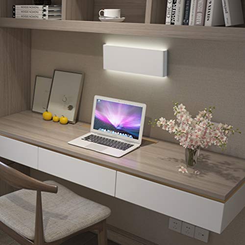Image of Aipsun 15.75in Matte White Modern Vanity Light Up and Down LED Vanity Light for Bathroom Wall Lighting Fixtures (White Light 5000K)