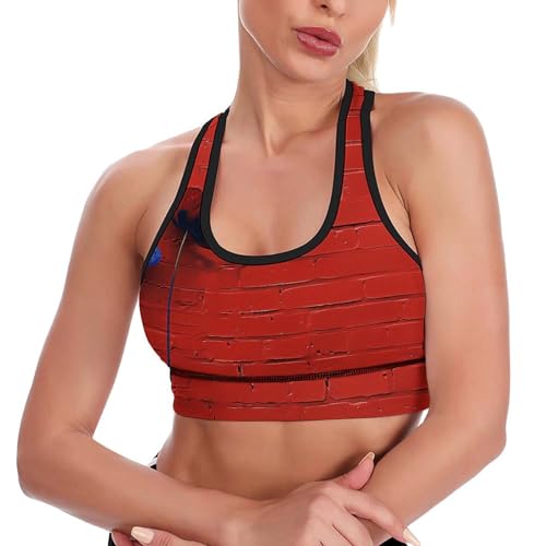 Débardeur sport femme briques rouges stylé pour yoga et gym