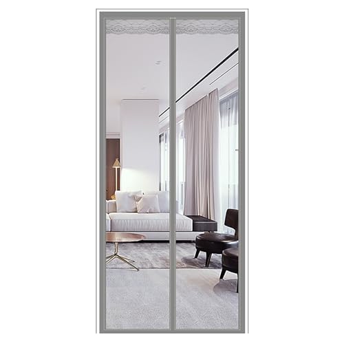 Magnetic Thermal Door Curtain 95x205CM, Keeping Out Draft Thermal Curtains No Tools Required, fit All Kinds of Doors- D