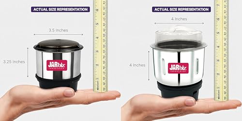 Image of Combo Chutney Jar, Mixer Jar (400 Ml 250 Ml) Suitable For All Local & Branded Mixer Which Comes With 2 Lock & 4 Teeth Coupler