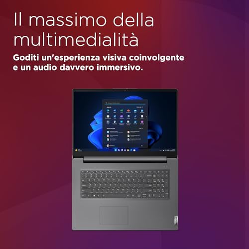 Notebook 17.3 Pollici V17 Gen 4 i, PC Portatile Professionale Windows 11 Pro, Intel Core i5-13420H, Ram 16GB DDR4, 512GB SSD NVMe - Laptop Grafica Intel UHD, Computer Audio Dolby, Schermo FHD - Notebook - Immagine 3