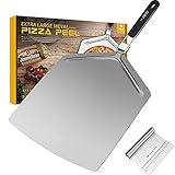 Large Pizza Peel 16 inch | DWTS Pizza Peel Extra Large Pizza Paddle Stainless Steel with Folding Handle for Indoor and Outdoor Pizza Oven