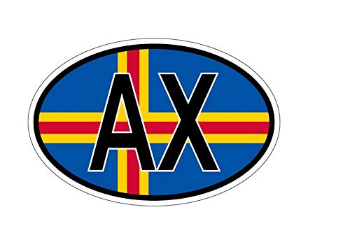 Akachafactory sticker nationale kentekenplaat vlag vlag AX Aland