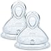 NUK First Choice+ Teats for Baby Bottles | 6-18 Months | Flow Control | Anti-Colic Vent | BPA-Free | 2 Count
