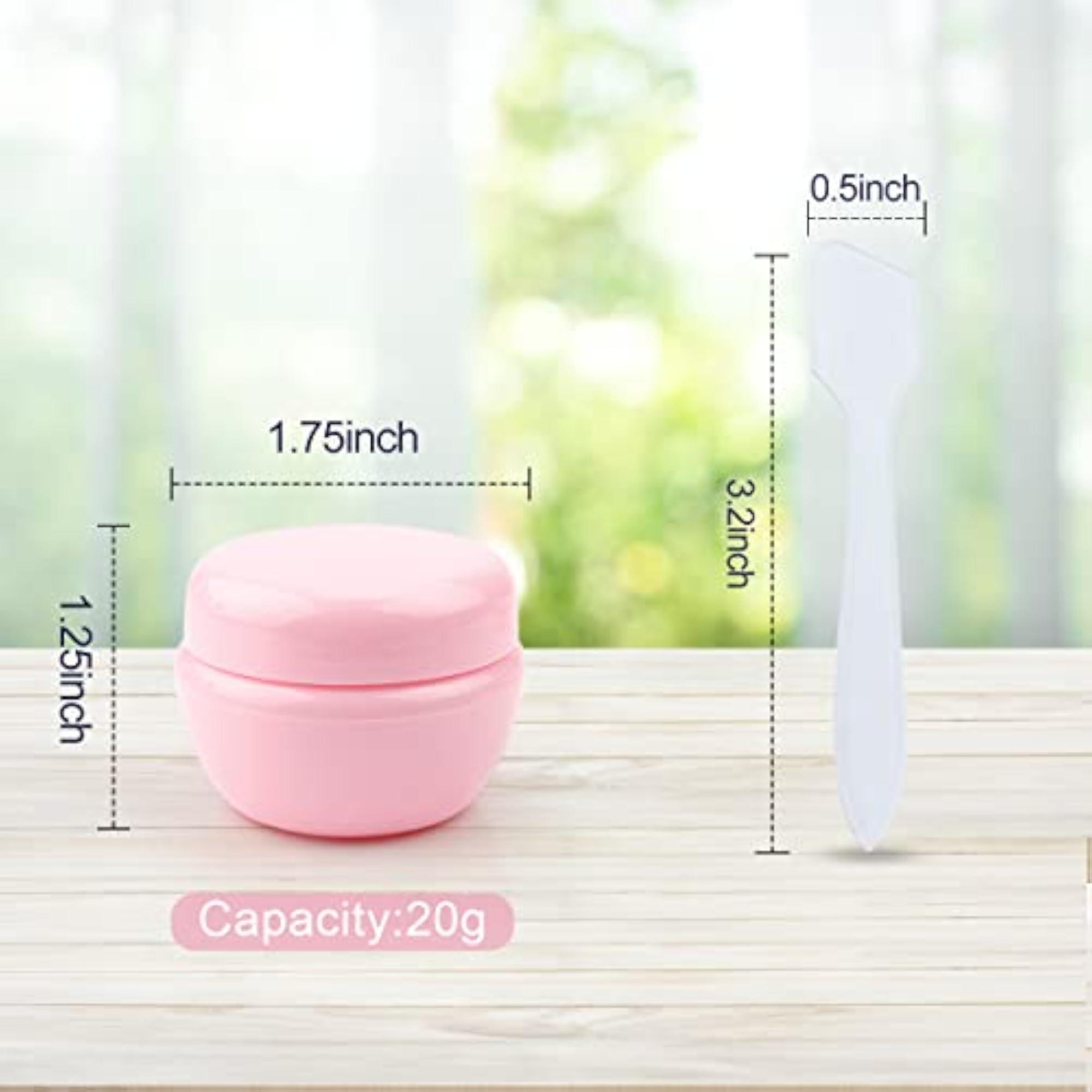 20g Little Plastic Jar for Toiletries, Refillable