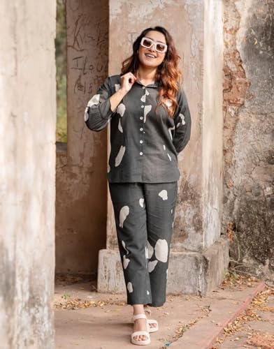 Image of FABNEX Stylish Printed Cotton Blend Co Ord Set for Women || Casual & Festive Indo-Western Outfit (K 125-127)