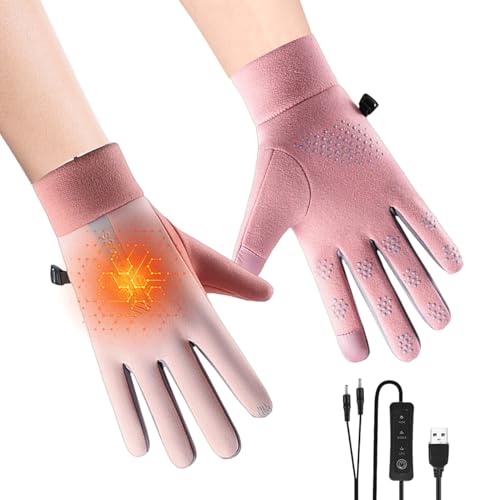 Guantes calefactores USB para hombres y mujeres jóvenes manoplas eléctricas táctiles de invierno