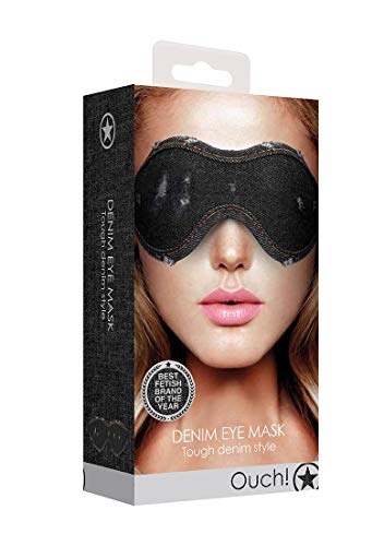 Shots Ouch! Denim - Eye Mask Roughend Denim Style - Black - Afbeelding 3