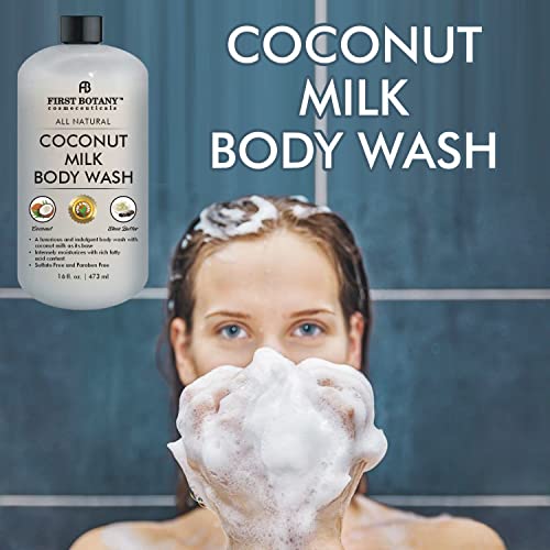 Natural Coconut Milk Body Wash Fights Body Odor, Athlete’s Foot, Jock