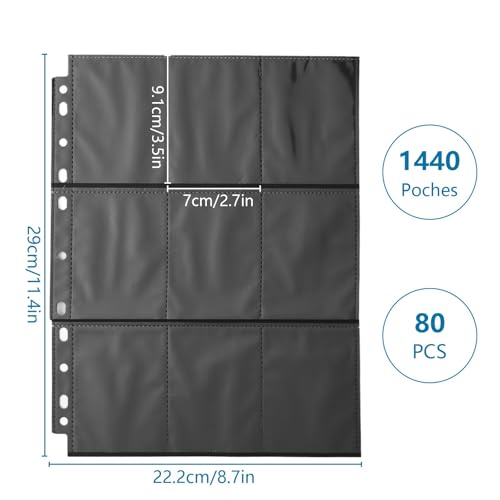 MIVIDE 1440 Pochettes pour Cartes à Collectionner, 80 Pages – vue 2