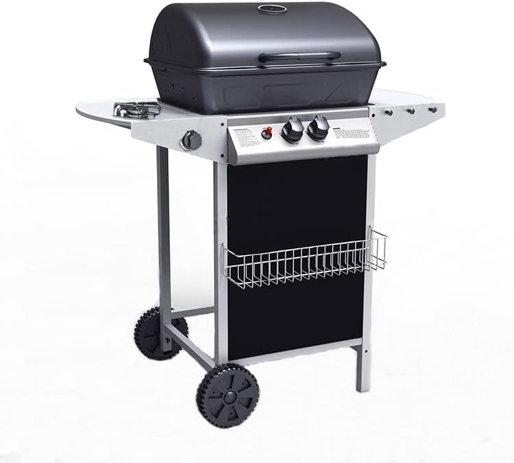 Barbecue/Griglia a Gas con Pietra Lavica con Ruote e Fornello Laterale - Mod. KALDERA GRILL (Cod. 5817) Barbecue/Griglia a Gas con Pietra Lavica con Ruote e Fornello Laterale - Mod. KALDERA GRILL (Cod. 5817)