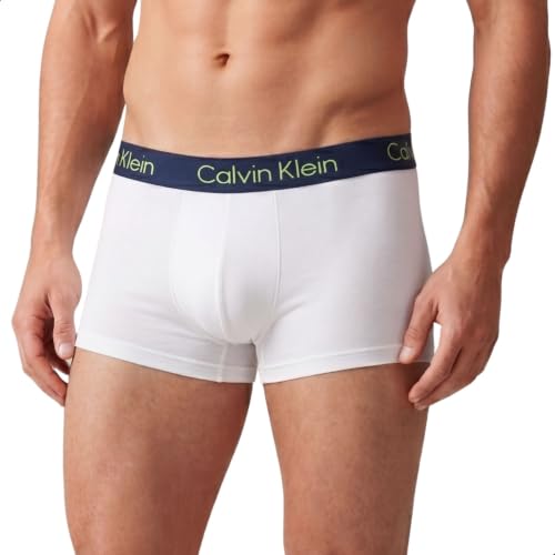 CALVIN KLEIN Cueca Trunk Algodão Cotton Respirável Original Adulto, Branco, M