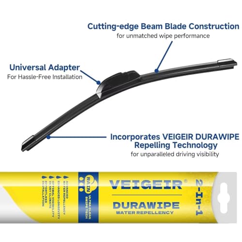 Veigeir VEIGEIR0011-26*18 26 Inch + 18 Inch Compatible With Honda Civic 2020-2016 Hr-V 2020-2016 Insight 2020-2019,2014-2010 Accord 2007-2003 Front Windshield Wiper Blade thumb #5