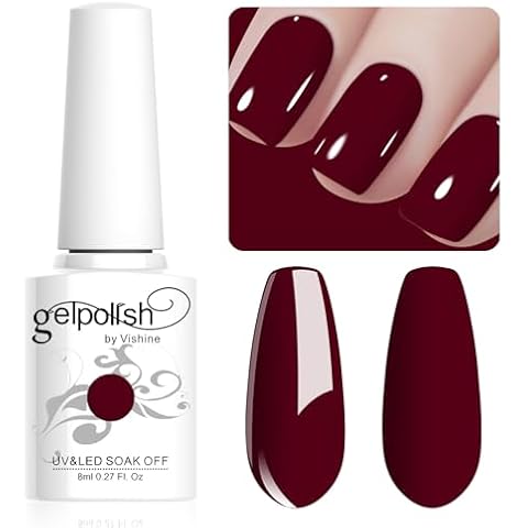 Vishine Burgundy Gel Nail Polish 8ml Cover