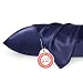 Bedsure Satin Pillowcase for Hair and Skin, 2-Pack - Queen Size (20x30 inches) Pillow Cases - Satin Pillow Covers with Envelope Closure, Navy Blue