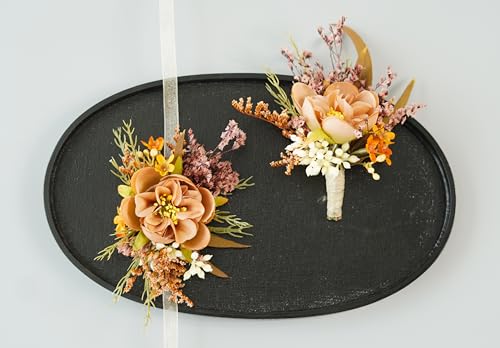 Ramillete y Corsage para Boda, Flores Secas y Seda miniatura 5