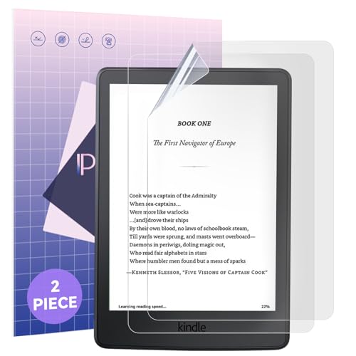 Image of IPROKKO [2 Pack] Anti Blue Light Screen Protector for 6 inch Kindle 11th Gen 2024 /2022 Protective Film, Eyes Friendly Easy Install Anti Glare Kindle Basic Tablet eBook Reader Screen Protector Compatible with Kobo Clara, Kobo Nia, PocketBook