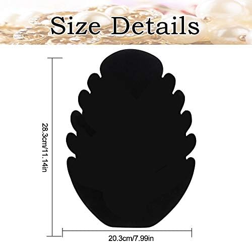DURANTEY 1 PCS Velvet Necklace Display Stand Flame Plate Bracelets Display Stand Black Jewelry Easel Pendant Holder Adjustable Necklace Holder Jewelry Stand with Drawstring for Display of Jewelry