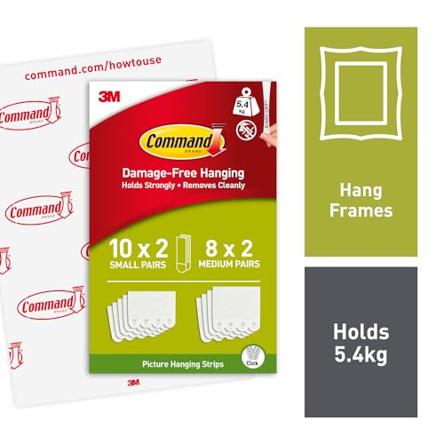Languettes accroches tableaux Command, l'excellence de la fixation murale blanche - 8