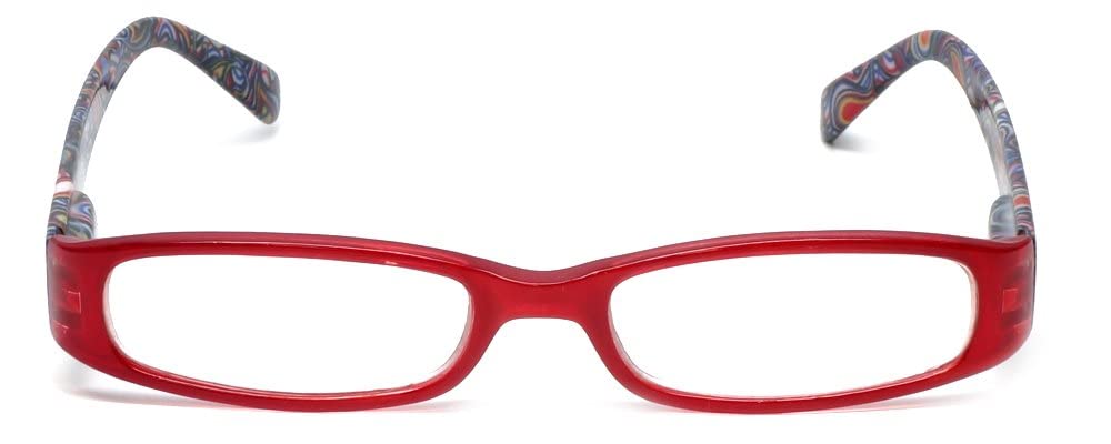 Calabria 735 Classic Vintage Reading Glasses +3.50 Red Women Paisley Single Power Readers Spring Hinge Matching Cloth Case