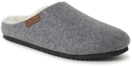 Dearfoams Women's Microwool Molded Footbed Clog Slipper, Grey Heather, Medium | Image 1
