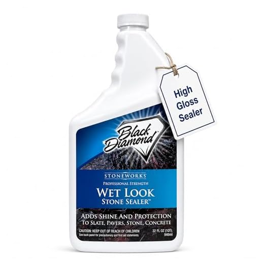 Black Diamond Stoneworks Wet Look Natural Stone Sealer Provides Durable Gloss and Protection to: Pavers, Slate, Concrete, Sandstone, Driveways, Garage Floors. Interior or Exterior.