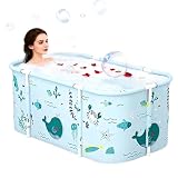Bañera Plegable para Ducha, Bañera Portátil para Adultos con Cojines,...
