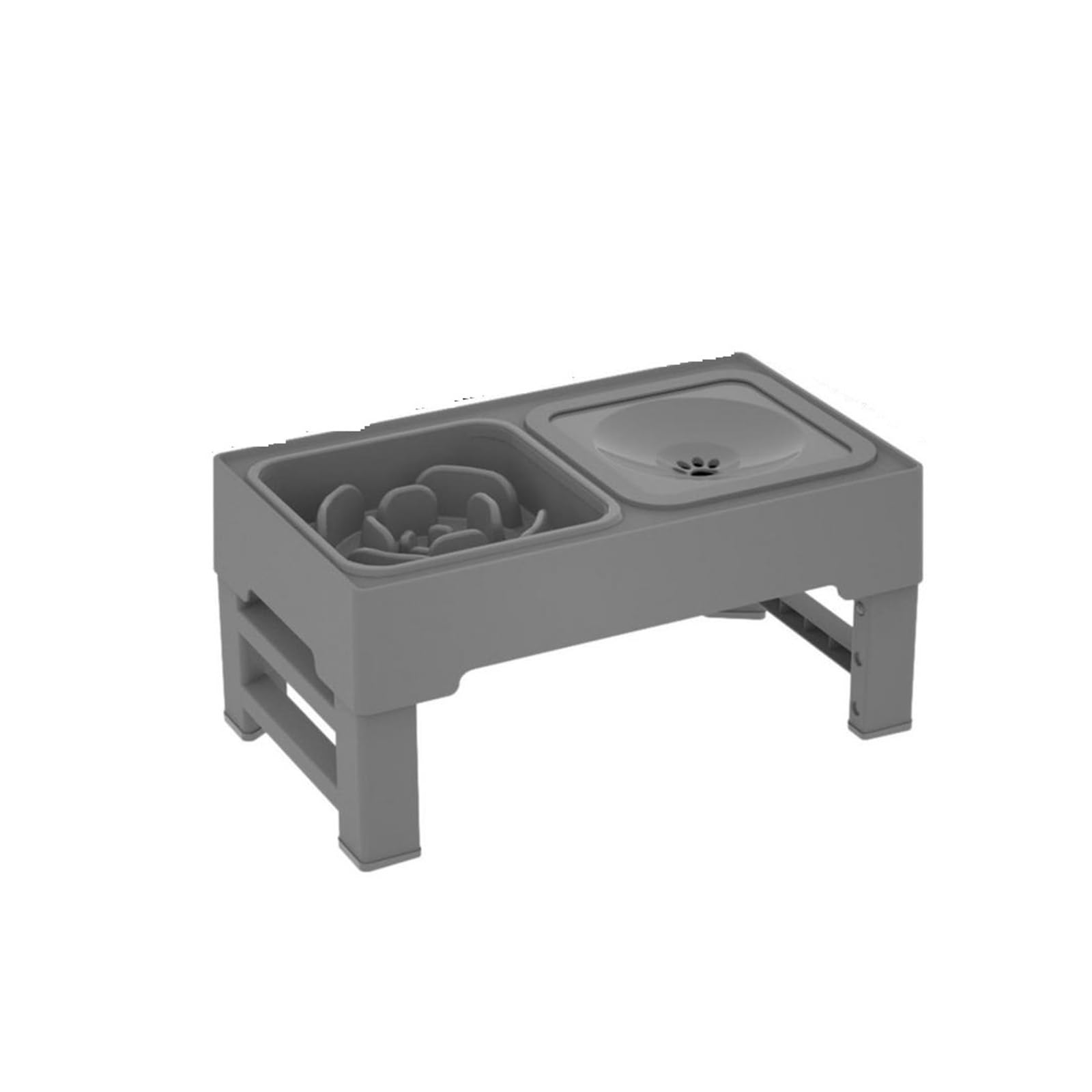 Ciotole per Gatti Rialzate Ciotole doppie in acciaio inox con supporto for cibo for cani Mangiatoia rialzata rialzata for gatti e animali domestici Ciotole for cibo for acqua per Cani Piccoli ( Color