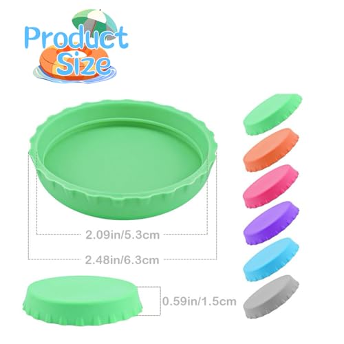 Dosenverschluss Getränkedosen 6 Stück ，Silikon Deckel für Bierdosen – Wiederverwendbar, Mit Strohhalm, Party & Camping