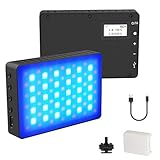 【RGB-Vollfarbe, CRI95 +, 10 Szenariosimulationen】 CRI95 + 72PCS-LED.Vollfarbiger RGB-Farbton von 0 bis 1530, unterstützt 6 vorprogrammierte Lichteffektmodi, 18 Arten von Videoeffekten. um alle Anforderungen an die Aufnahme zu erfüllen. Bis zu 16 Millionen Kombinationsfarben