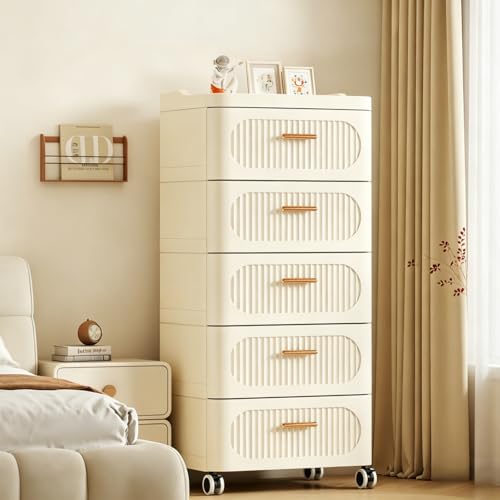 Pamapic 5-Drawer Rolling Storage Cart