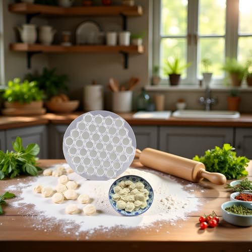 Silver Ravioli Dumpling Mold, 37 Holes Metal Ravioli Maker, Russian Pelmeni Maker, Pelmeni Meat Dumplings Maker, Handmade Dumpling Cutter Tools,Kitchen Utensils and Gadgets