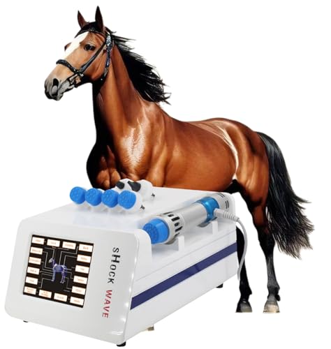HYHACYH Máquina De Terapia De Ondas De Choque De Intensidad Ajustable, Control Táctil, 10-300 MJ, Dispositivo Veterinario para Terapia De Ondas De Choque, para Cabeza, Cuello Y Espalda De Caballo.