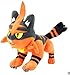 Pokemon Anime Torracat Peluche de 30 cm, Peluche de Halloween Regalo de cumpleaños para niños Muñeca
