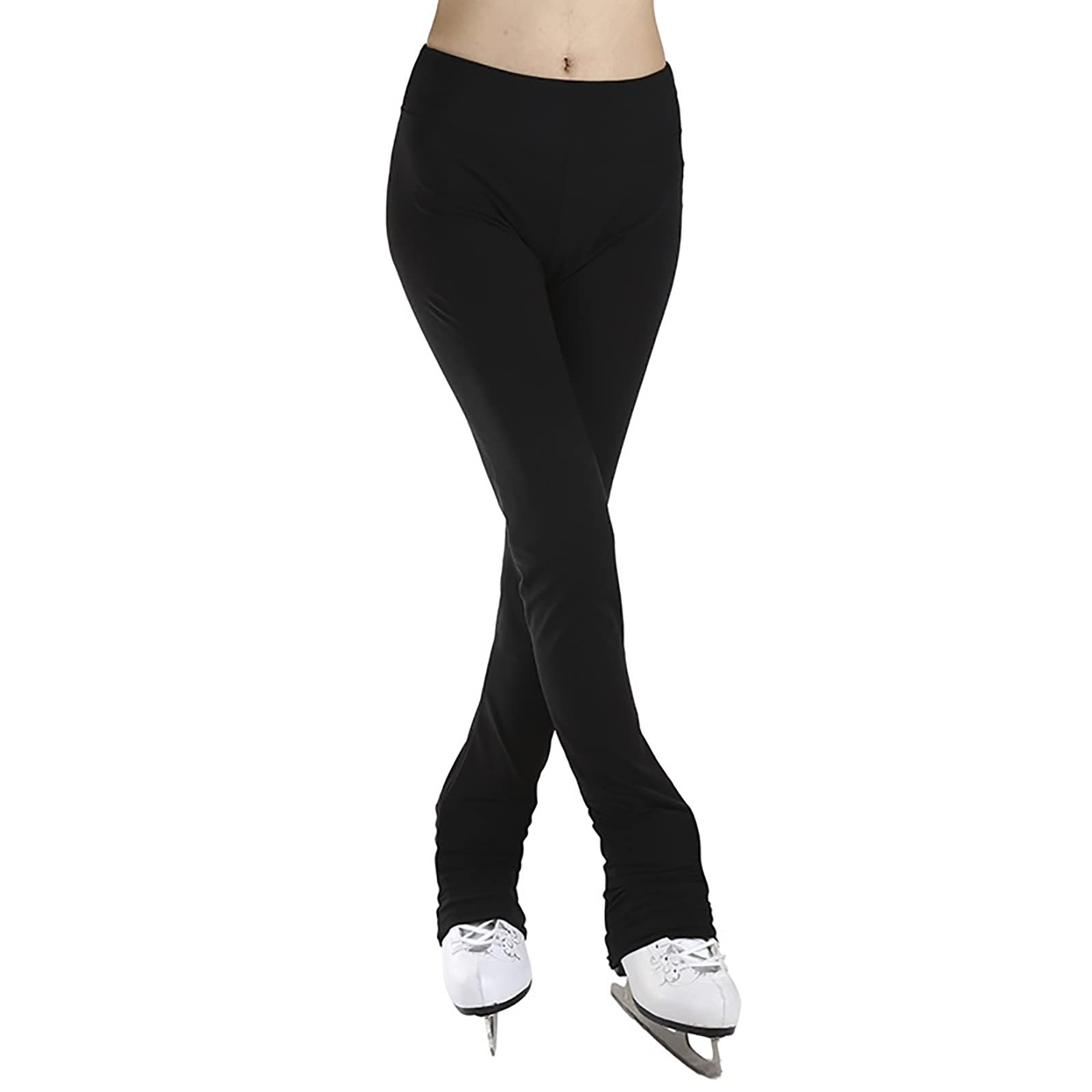 G&F Pantaloni Pattinaggio Artistico per Ragazze Donne Leggings Termici Foderati Pantaloni Pattinaggio su Ghiaccio Activewear Pantaloni Lunghi Allenamento (Color : Black-Thin, Size : M)
