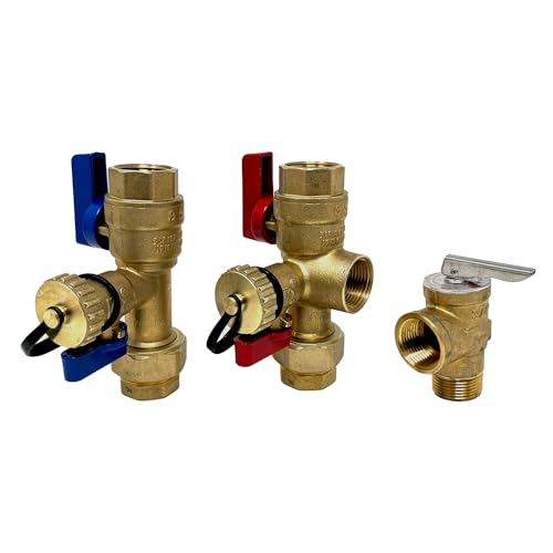 PROCURU universal tankless water heater service valve kit