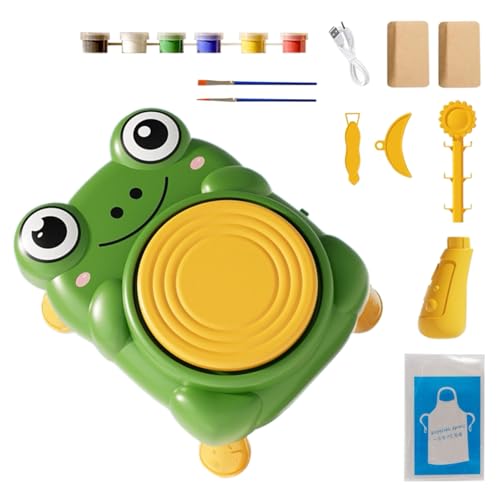 Godpqiui Rueda Miniaturizada Para Cerámica - Juego De Arcilla Para Niños Pequeños | Herramienta Interactiva Para Proyectos Artesanales En Clases De Arte Y Actividades Escolares Para Niños