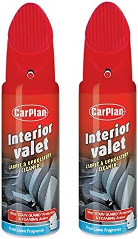 CarPlan IVC400 Interior Valet With Brush Carpet & Upholstery Cleaner 400ml x 2