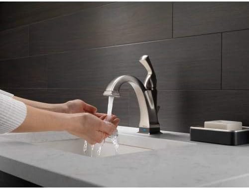 Miniatura 5 de Delta Faucet 551T-PN-DST Dryden - Grifo de baño con una sola manija con tecnología Touch 20.XT, níquel pulido, 7.88 x 1.63 x 5.38 pulgadas