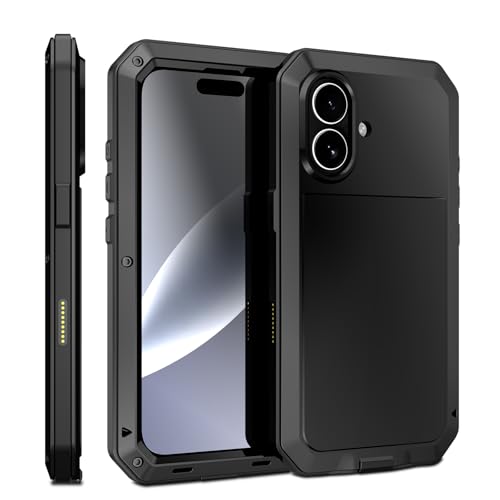 Coque en métal iPhone 17 étui intégrale de luxe en alliage aluminium noir