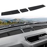 Auovo Dash Cover Tray Compatible with Ford Bronco Accessories 2021 2022 2023 2024 2025 Anti-Slip Silicone Dashboard Compartments Mat fit Bronco 2/4-Door Interior Dash Pad Liners 3-pc Set (Black Trim)