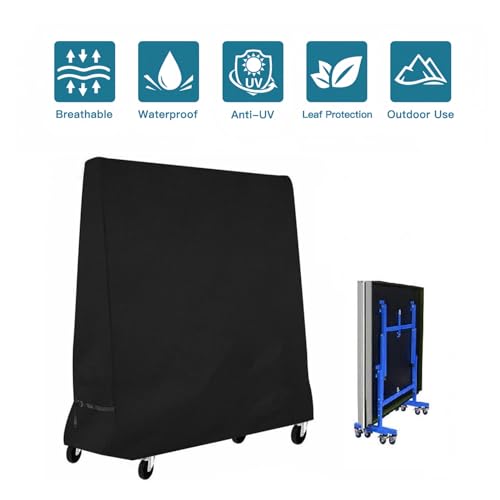 Betarami Tischtennis Schutzhülle Wasserdichte Oxford Polyester Abdeckung für Tischtennisplatte 165x70x185cm