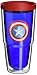 Tervis Tumbler with Red Lid, 24-Ounce, Marvel Captain America Shield on Sapphire