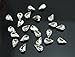 30 Pcs 6x10mm Crystal Clear Teardrop Loose Rhinestones Silver Plated Rhinestones Sew on Rhinestones