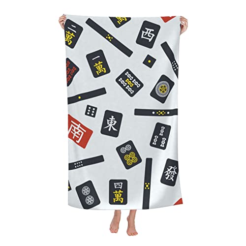 麻雀 マージャン 勝つ バスタオル 大判 吸水速乾 フェイスタオル 速乾 抗菌防臭加工 ふわふわ 赤ちゃん用 家庭用 子供 人気 アニメ グッズ キャラクター プレゼント 80×130cm Z130